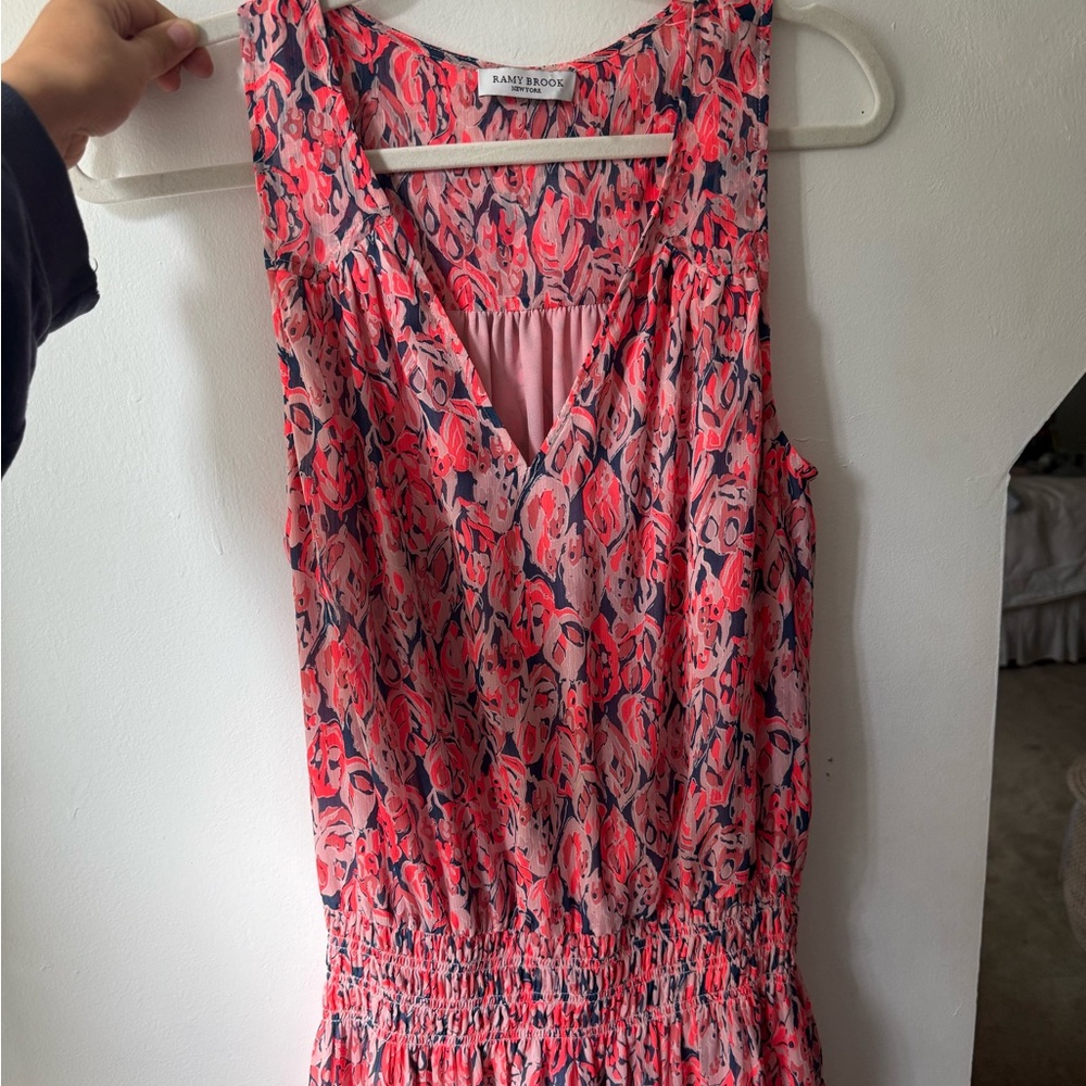 Ramy Brook Pink and Blue Patterned Dress